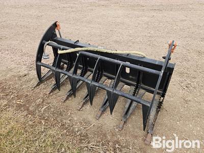 Mid-State E Series Root Rake Grapple Skid Steer Attachment