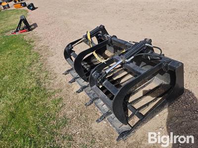 2025 Mid-State E-Series 65" Dual Cylinder Brush Grapple Skid Steer Attachment