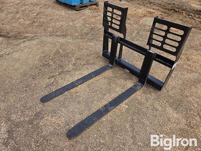 MSI Heavy Duty Pallet Fork Skid Steer Attachment, 48" x 4" x 1.75", 5000 lb Capacity