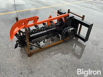 Mower King D39 Skid Steer Trencher, 48" Boom, 6" Chain Width