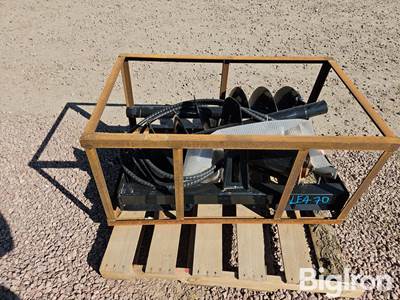 2025 Mower King SSECAG-Y Post Hole Auger Skid Steer Attachment, 6/12/14" x 41" Augers