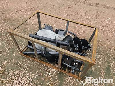 2026 Mower King SSECAG-Y Hydraulic Post Hole Auger Skid Steer Attachment