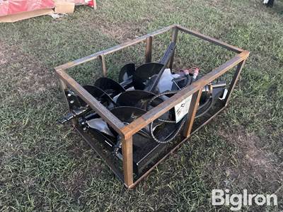 2026 Mower King SSECAG-Y Heavy Duty Direct Drive Skid Steer Auger w/ 3 Bits 6", 12", 14"