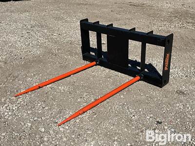 Pabreak 44" Bale Spear Skid Steer Attachment, Universal, 45" Frame Width