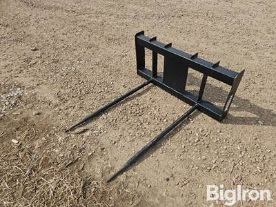 Used 2025 Pabreak Bale Spear Skid Steer Attachment, 44" Forks, Universal Skid Steer Mount