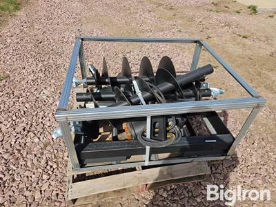 2025 Pabreak Post Hole Auger Skid Steer Attachment w/ 9", 12", 18" Bits