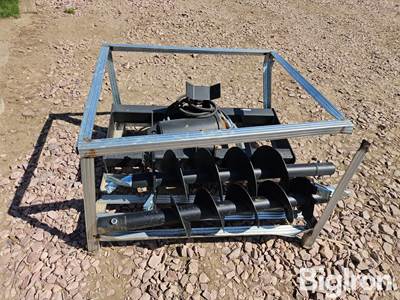 2025 Pabreak Post Hole Auger Skid Steer Attachment w/ 9" & 12" Bits