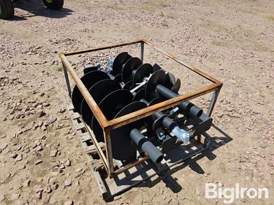 2026 Pabreak Hydraulic Post Hole Auger Skid Steer Attachment with 9", 12", 18" Bits