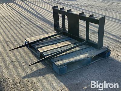 2026 Pabreak 44" Skid Steer Hay Bale Spear Attachment, Universal Mount, 1.75" x 44" Forks