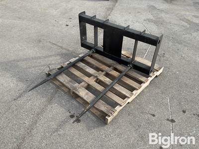 2026 Pabreak Bale Spear Skid Steer Attachment, Standard/Universal Mount Plate