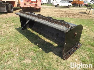 Used Prime 8' Snow Pusher Skid Steer Attachment, Bolt-On Cutting Edge