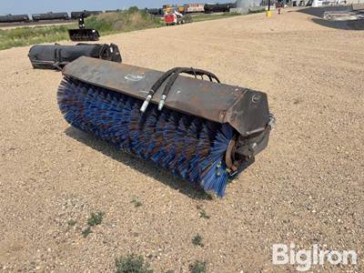 Quick Attach 7' Skid Steer Sweeper Broom Attachment, Poly/Steel Bristles