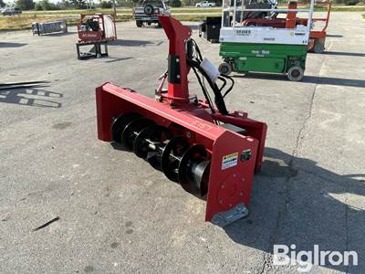 Raytree RHSB72 72" Hydraulic Skid Steer Snow Blower Attachment, Universal Mount