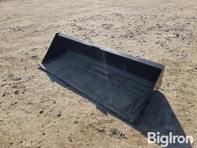 Used Swict 84" Skid Loader Bucket with Universal Mounting Plate