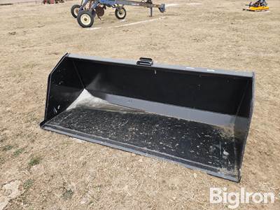 Used 84" Skid Steer Bucket with Universal Mounting Plate