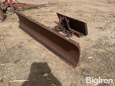 8' Front Blade Skid Steer Attachment w/ Bolt-On Cutting Edge & Hydraulics