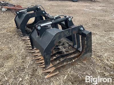 Used Root Grapple Skid Steer Attachment, 79" Wide