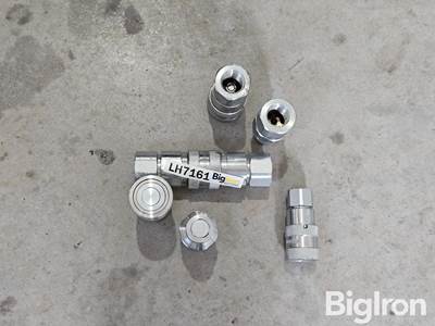 Flat Face Coupler Sets with Return Fitting for Skid Steer Remotes