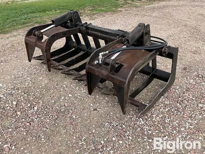 75" HD Hydraulic Root/Brush Grapple Skid Steer Attachment, Universal Mount