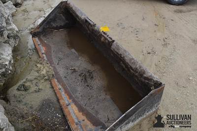 Used 85" Wide Material Bucket Skid Steer Attachment