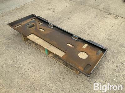 Used Shop Made Skid Steer Adapter Plate, 3/8" Thick x 45.5" x 19.5"