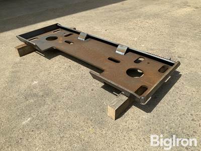 Used Shop Made Skid Steer Adapter Plate, 3/8" x 45.5" x 19.5"