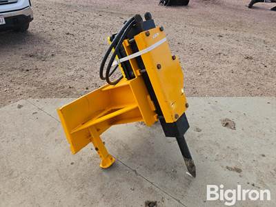 Used 2025 Concrete Breaker Skid Steer Attachment with Universal Mount, Hoses & Couplers