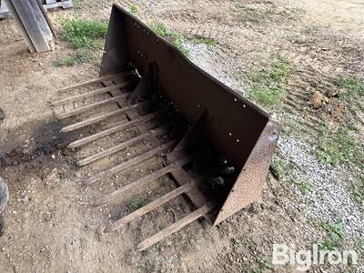 Homemade Skid Steer Manure Bucket, 33" x 6' x 24"