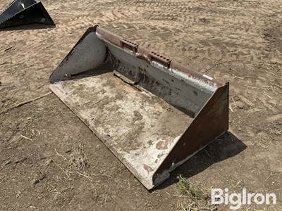 67" Skid Steer Bucket with Universal Mounting Plate, 68" Width