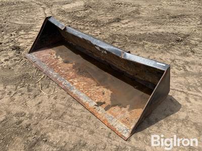 Used 83.5" Skid Steer Bucket with Universal Mounting Plate (Bent)