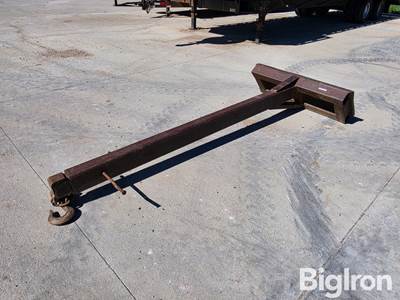 Used Adjustable Jib Boom Skid Steer Attachment, 8' Length