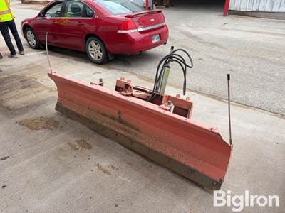 Used 94" Skid Steer Dozer Blade Attachment with Flat Face Couplers