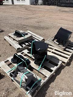 Unused Bucket and Bracket Attachments for Mini Loader or Skid Steer