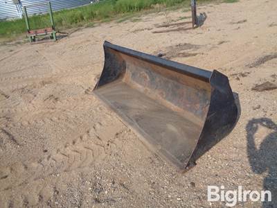Used Shop Built 7' Loader Bucket Skid Steer Attachment, Quick Attach Hookup