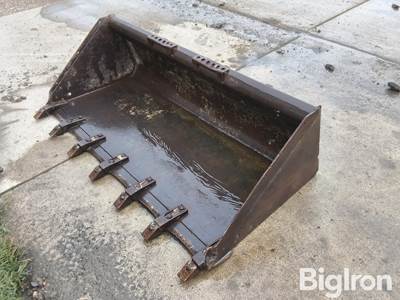 Used Skid Steer Tooth Bucket 67" Wide, Fits Standard Skid Steer Plate