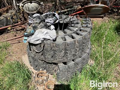 Pair of Used Skid Steer Rubber Tracks with Mounting Hardware