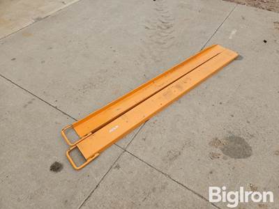 Used 76" Pallet Fork Extensions, Slide Over Existing Forks