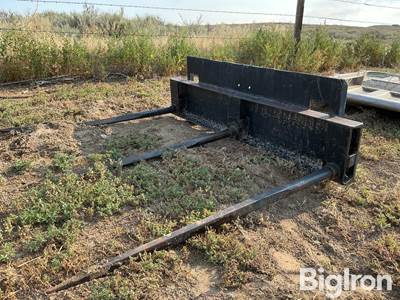 Used Skid Steer Bale Spear Attachment, 50"L x 54.5"W x 19"H