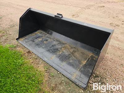 Used 84" Skid Steer Bucket with Universal Skid Steer Mounting Plate