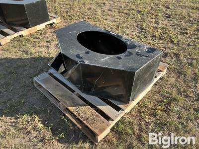 Mini Skid Steer Steel Material Hopper Attachment 43"X24"X16" with 10" Discharge Chute