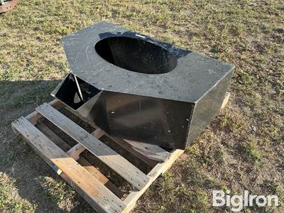 Used Mini Skid Steer Material Hopper, 43" x 24" x 16" with 10" Discharge Chute
