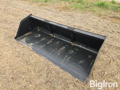 Used 96" Skid Steer Bucket with Universal Skid Steer Mounting Plate