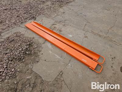 Used Pallet Fork Extensions 82" Long, Slide Over Existing Forks