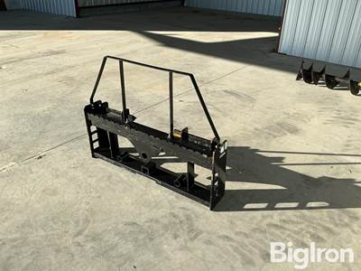 Used Wolverine 3-WAY Skid Steer Head with Receiver Hitch, Bale Spear, Pallet Fork Carriage