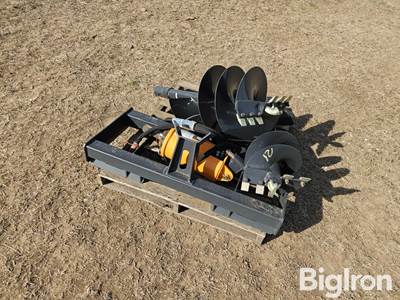 2025 Wolverine ADB-13-1218R Post Hole Auger Skid Steer Attachment w/ 12" & 18" Bits