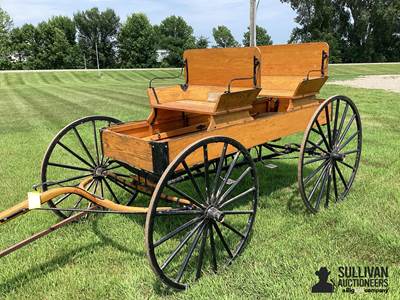 2-Seat Horse Drawn Spring Wagon