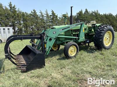 1962 John Deere 4010 Diesel 2WD Tractor w/ Farmhand F258 Grapple Loader