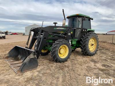 1983 John Deere 4050 MFWD Tractor w/Westendorf Loader