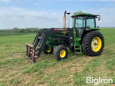 1985 John Deere 4250 2WD Tractor w/Bale Fork