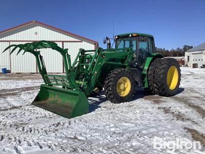 2014 John Deere 6140M MFWD tractor w/H360 loader grapple